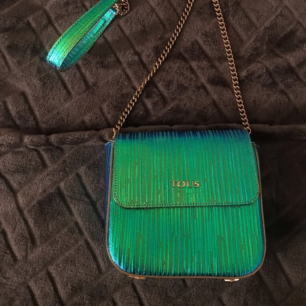 Turquoise iridescent Tous Rene Crossbody!